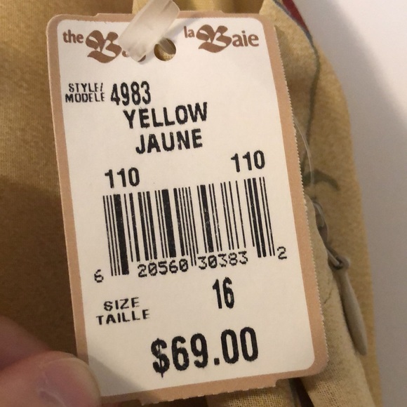 NWT Vintage Quintieri Yellow Sleeveless Maxi Dress - Picture 3 of 11